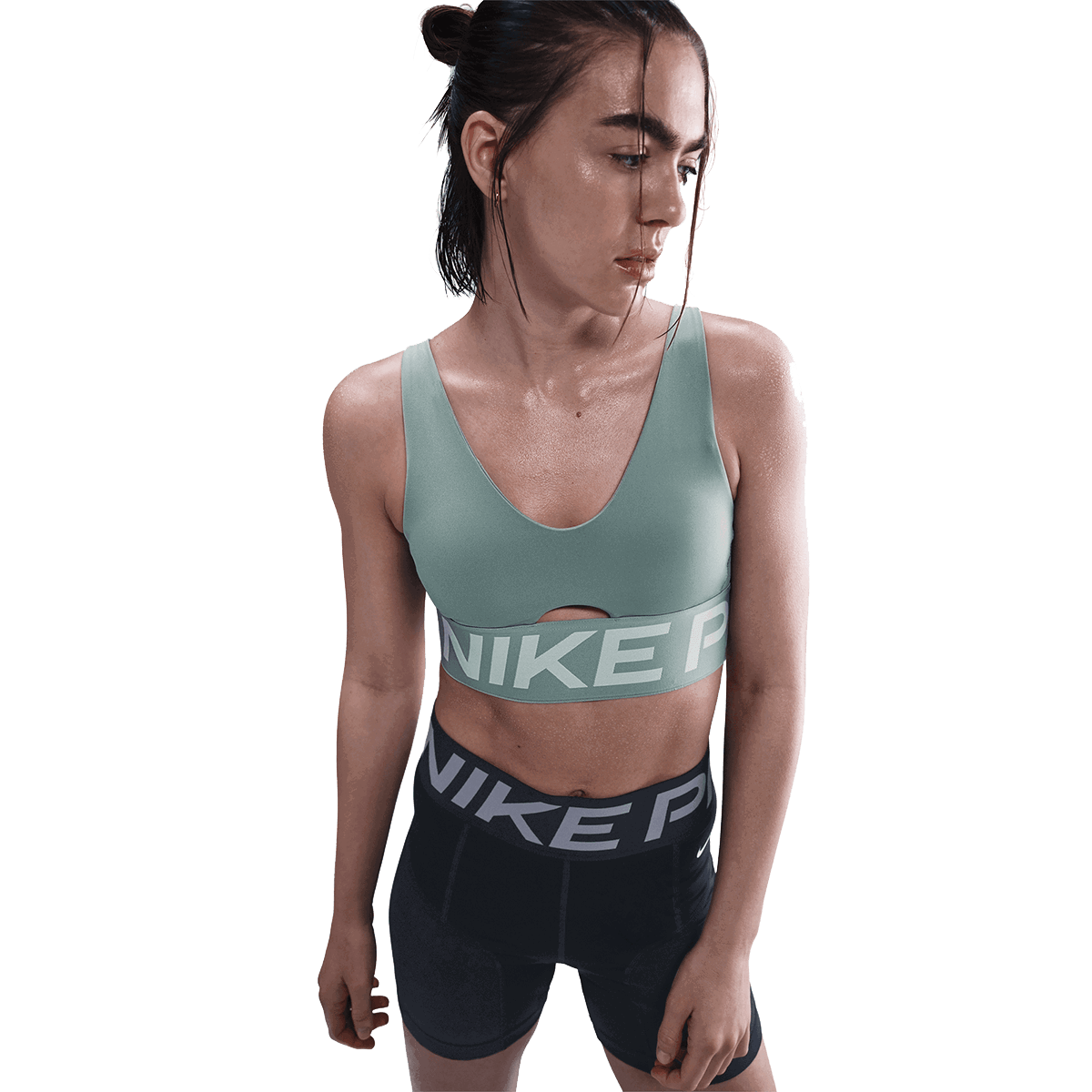 Сутиен Nike Indy Plunge Bold Sports Bra Зелено | HF7324-017, 0