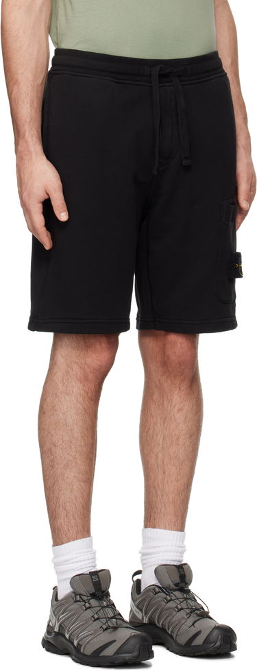 Къси панталони Stone Island Stone Island Organic Cotton Fleece Shorts Черно | K1S156200012S0051, 1
