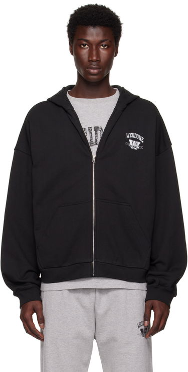 Суитчър We11done We11done Collegiate Zip-Up Hoodie Черно | WD-TJ2-25-846-U-BK, 0