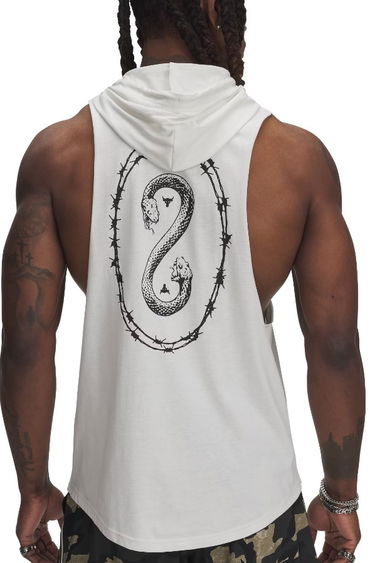 Потник Under Armour Project Rock Snake Sleeveless Hoodie Бяло | 1389987-114, 2