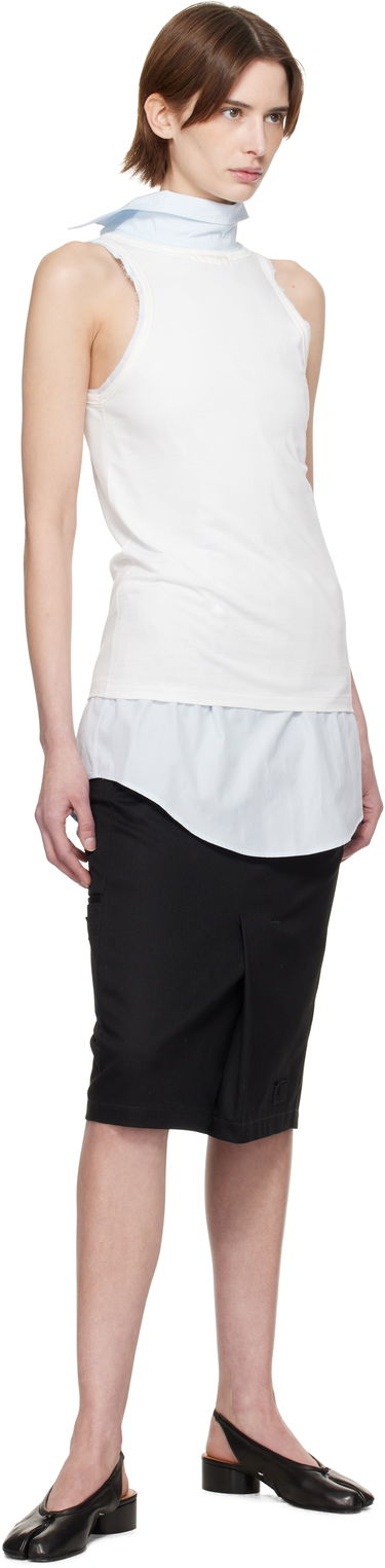 Потник Maison Margiela Maison Margiela Back To Front Check Sleeveless Top Бяло | S51NL0046 MTJ027, 3