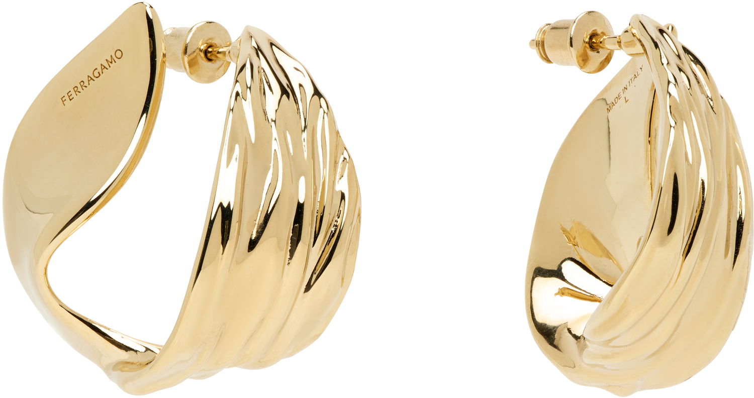 Обеци FERRAGAMO Ferragamo Draped Earrings Жълто | 783320, 1