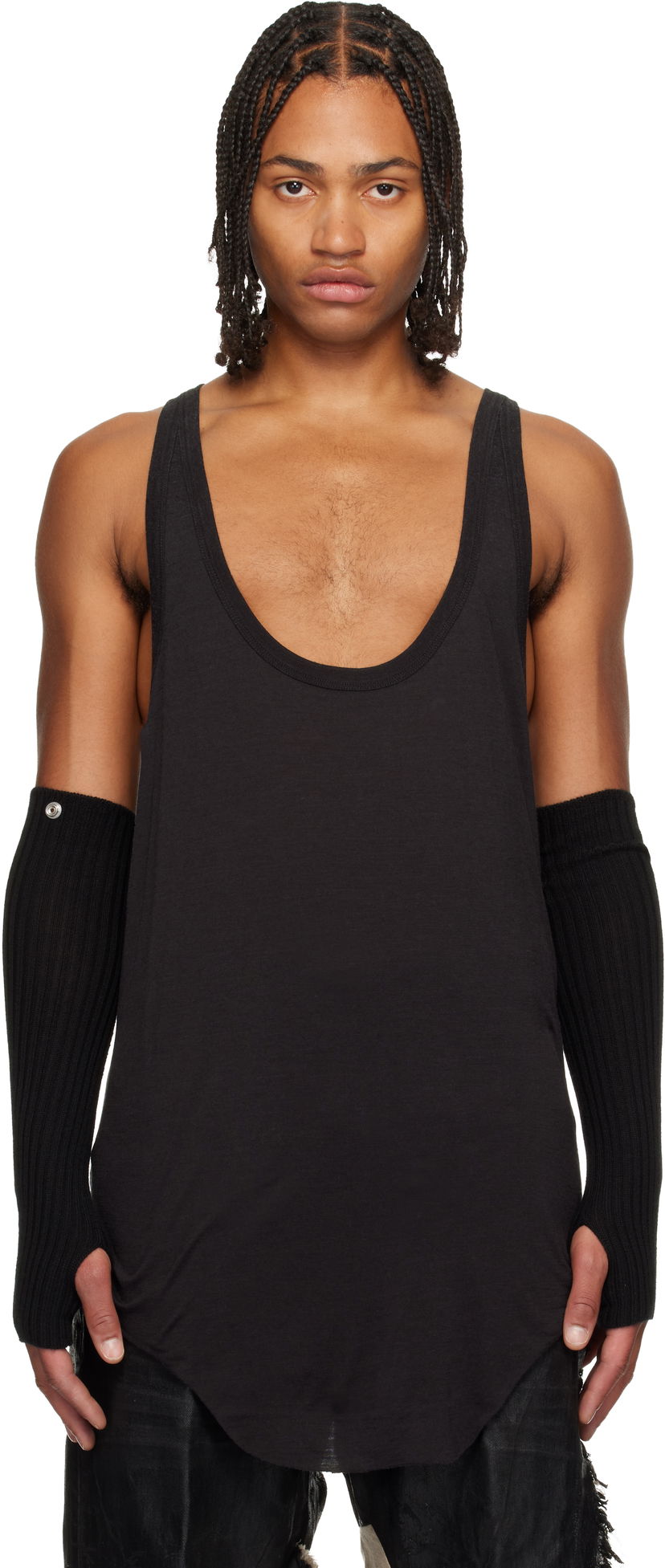 Потник Rick Owens Concordians Pony Deep Scoop Neck Tank Top Черно | RR02E1101 JSW