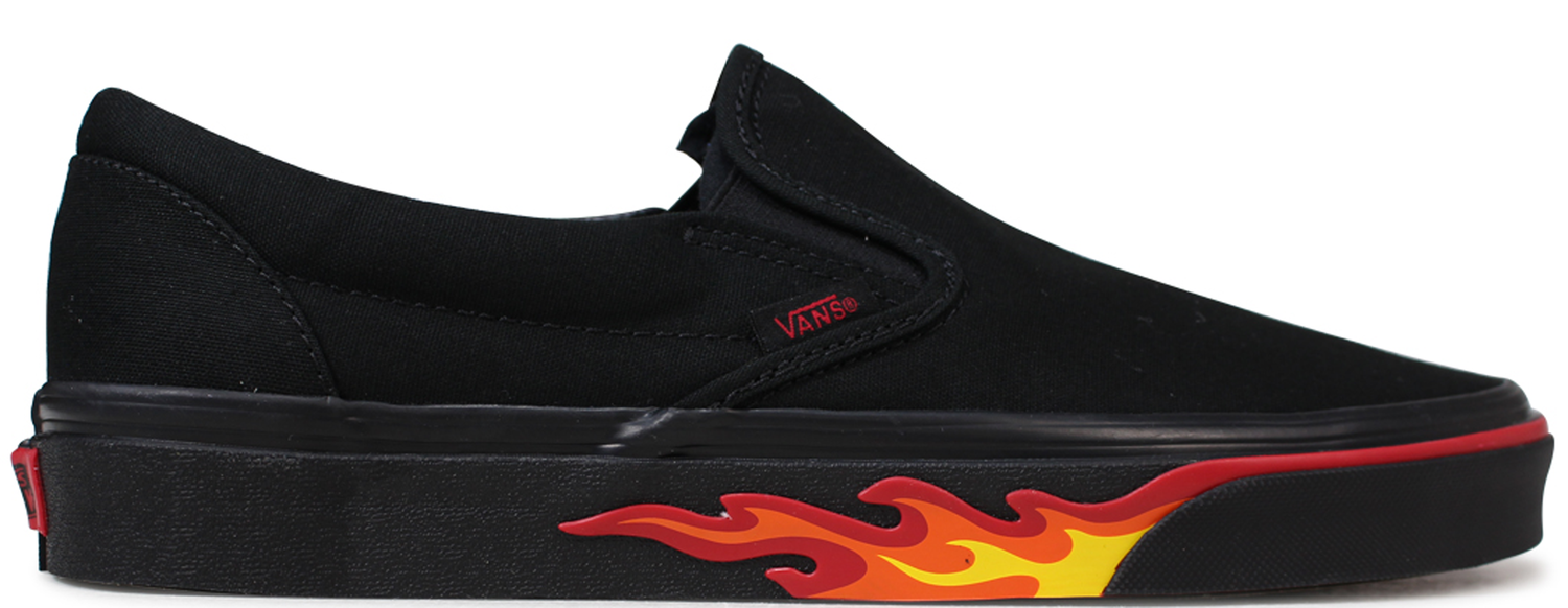 Кецове и обувки Vans Slip-On Flame Wall Черно | VN0A38F7Q8Q, 0
