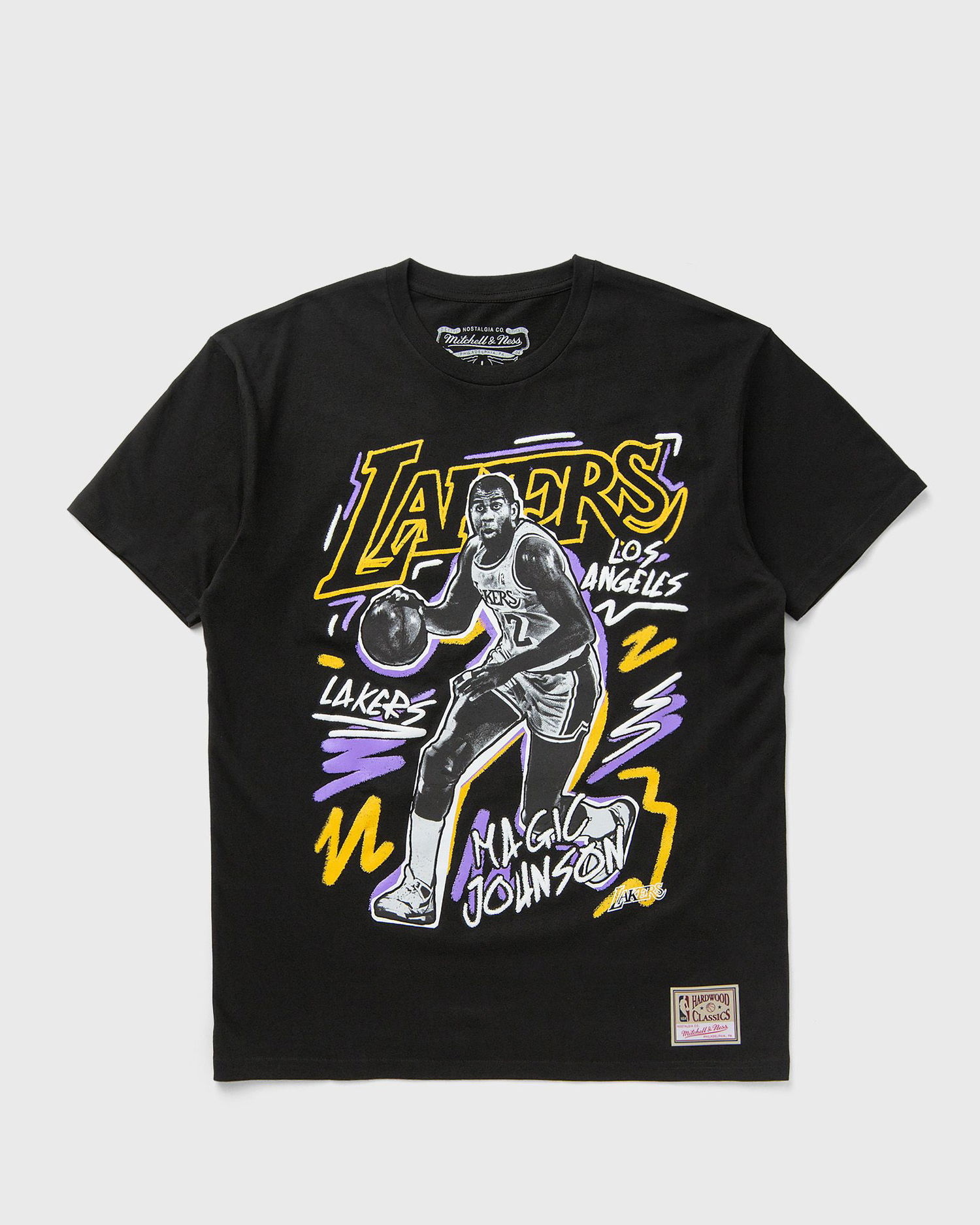 Тениска Mitchell & Ness Mitchell & Ness Los Angeles Lakers Magic Johnson Chalked Up T-Shirt Черно | TP10221-LALBLCK, 0