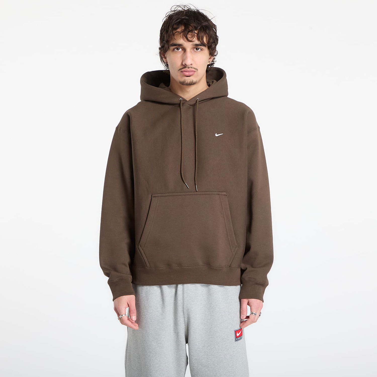 Суитчър Nike Solo Swoosh Pullover Hoodie Кафяво | HV1082-212, 0
