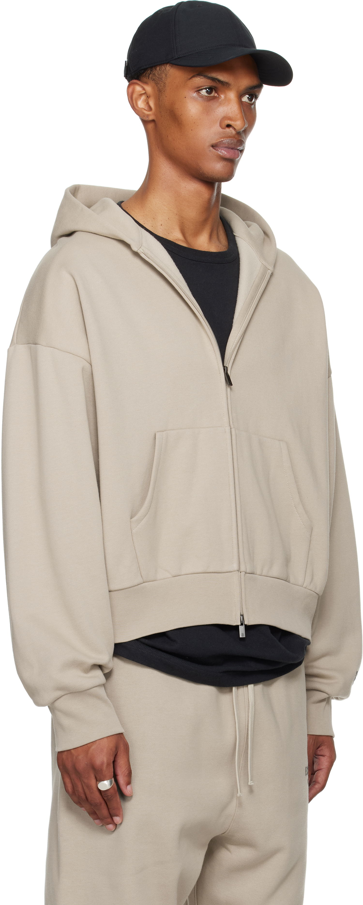 Суитчър Fear of God Classic Fit Fleece Zip-Up Hoodie Бежово | 192SP254781F, 1