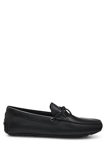Облекло и аксесоари BOSS Leather Moccasins with Driver Sole Черно | 50541771, 1