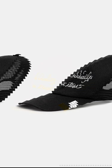 Шапка с козирка visvim goodyear ii Trucker Cap with 'In Quality We Trust' Embroidery Черно | 125103003009, 0