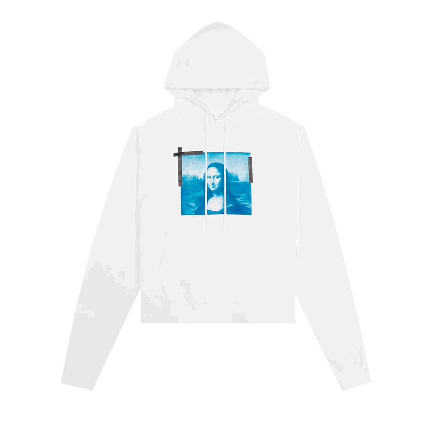Суитчър Off-White Monalisa Over Hoodie Бяло | OMBB037C99FLE0050145, 1