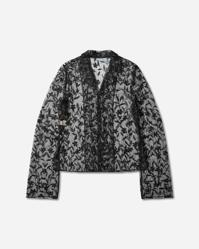 Риза OpéraSPORT Flora Lace Shirt Черно | S45FW25  4