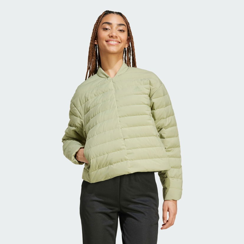Пухо яке adidas Performance Helionic Light Down Bomber Jacket Зелено | IZ4671
