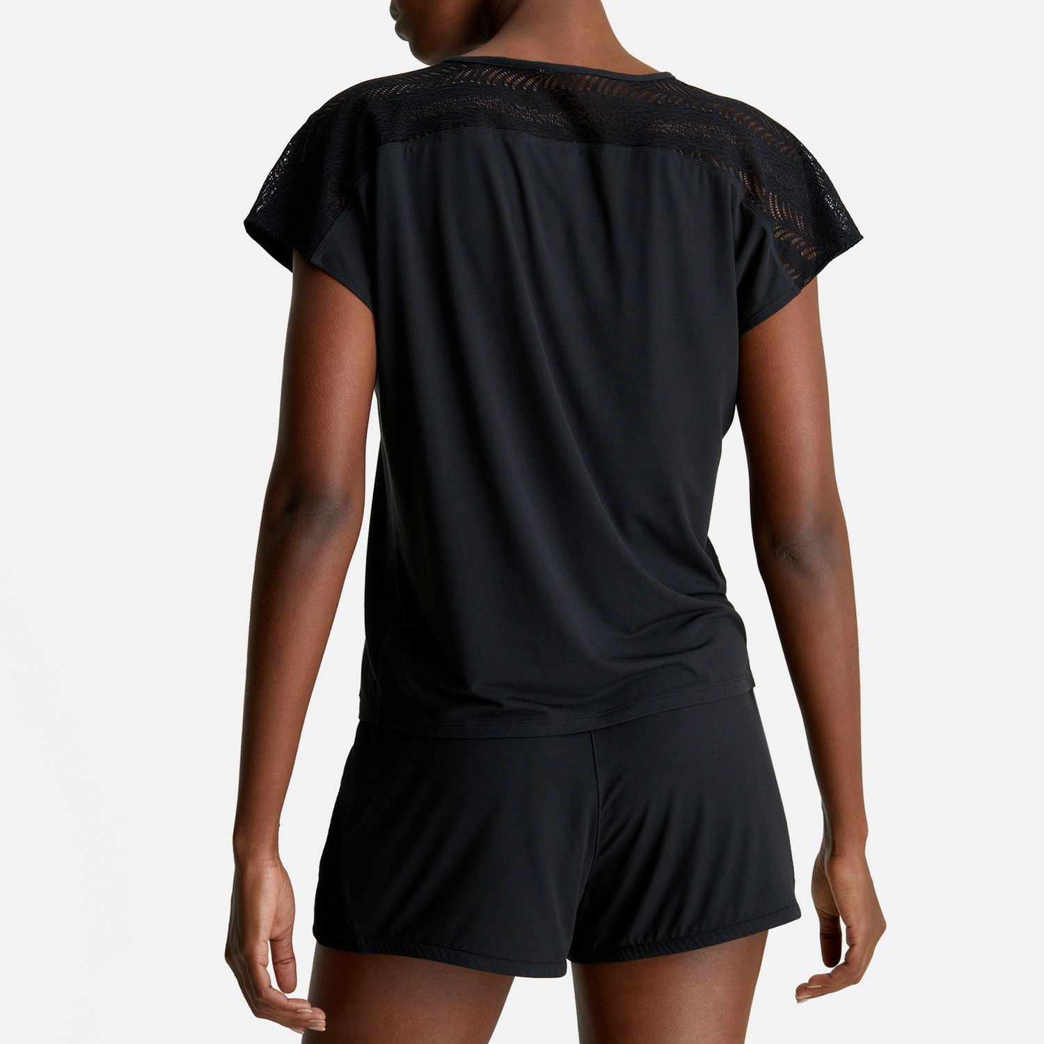 Тениска CALVIN KLEIN Sculpt Stretch-Modal Top Черно | 000QS7157EUB1, 1