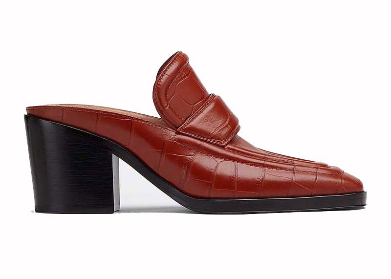 Кецове и обувки Bottega Veneta Leather Heeled Mules Червено | 651366V0G808840, 0