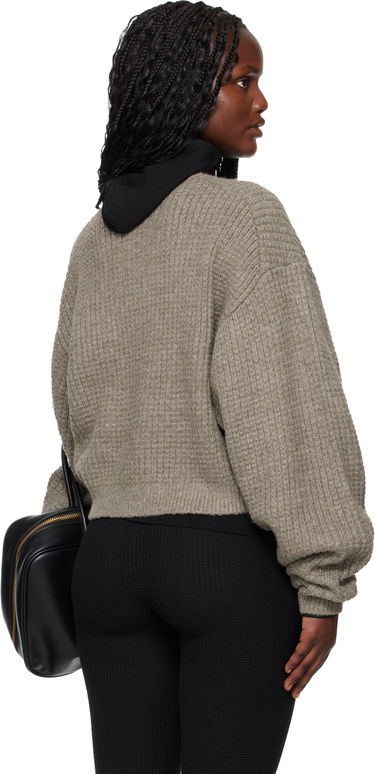 Пуловер Fear of God ESSENTIALS Holiday Heavy Waffle 90s Crewneck Sweater Сиво | 192HO257332FW, 2