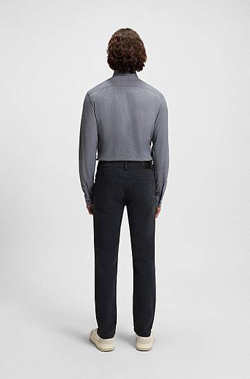 Дънки BOSS Delaware Slim-Fit Comfort-Stretch Jeans Тъмно синьо | 50544645, 1