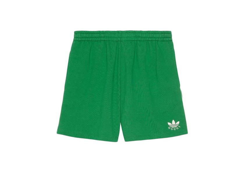 Къси панталони Gucci adidas x Cotton Shorts Green Зелено | 691640 XJEKQ 3826