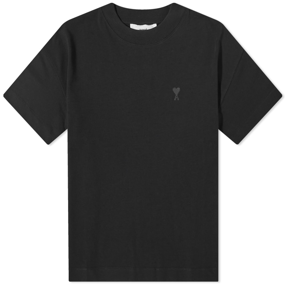 Тениска AMI Tonal Heart Tee Черно | UTS012-726-001, 0