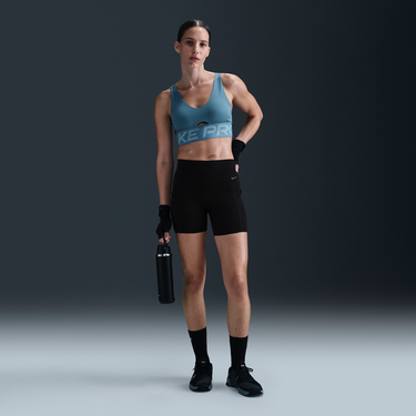 Сутиен Nike Pro Indy Plunge Padded Medium-Support Sports Bra Тюркоазено | HF7324-006, 4