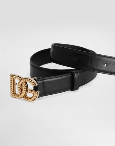 Колани Dolce & Gabbana Dolce & Gabbana DG Logo Leather Belt Черно | BE1663AV95680999, 2