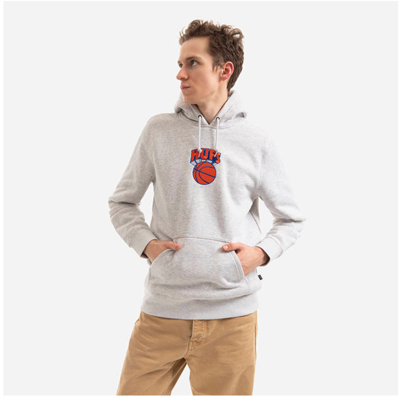 Суитчър HUF Eastern Hoodie Athletic Heather Сиво | pf00418-athhr, 0