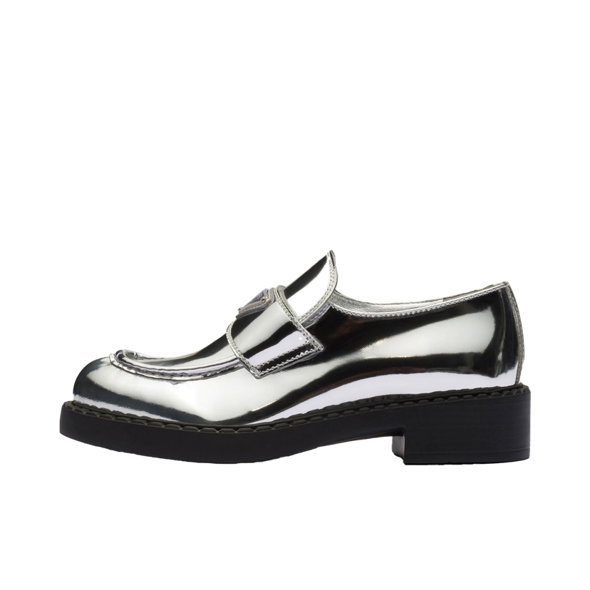 Кецове и обувки Prada Metallic Leather 50mm Loafers "Silver" Металик | 1D246M_3AU1_F0118_F_B050