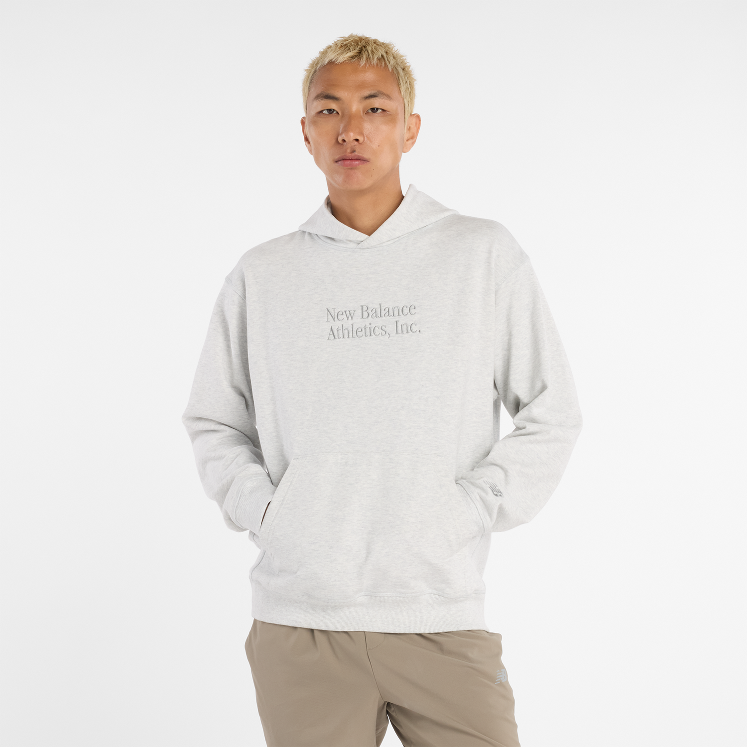 Суитчър New Balance Pullover Hooded Sweatshirt Сиво | NBMT53925AHH, 0