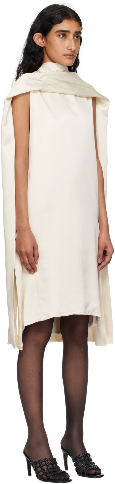 Pокля TOTEME Cocoon Scarf Minidress Черно | 253-WRD0198-FB0382, 4