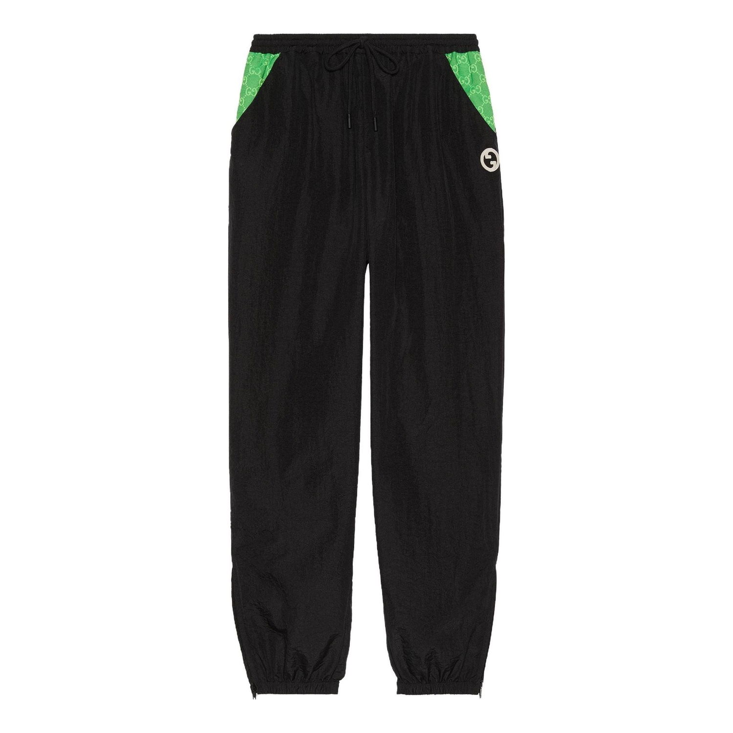 Панталони Gucci Nylon Patch Trousers Черно | 746824-XJFU0-1043, 0