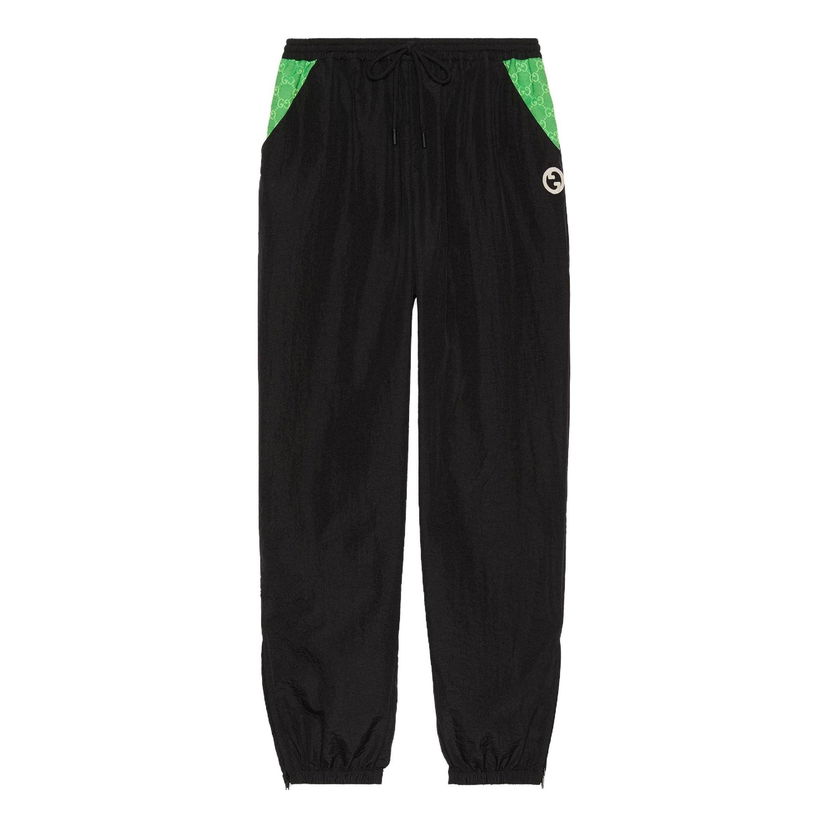 Панталони Gucci Nylon Patch Trousers Черно | 746824-XJFU0-1043
