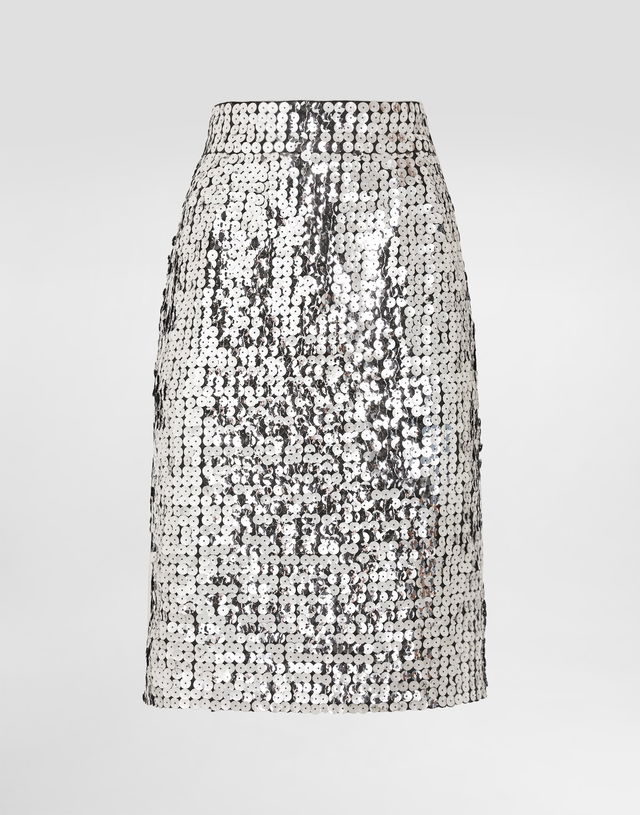 Straight Skirt With Sequins