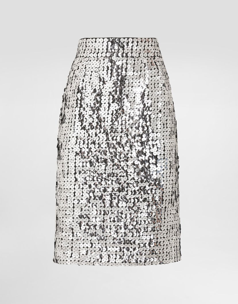 Пола Dolce & Gabbana Straight Skirt With Sequins Металик | F4C1LTFLSL3S0998