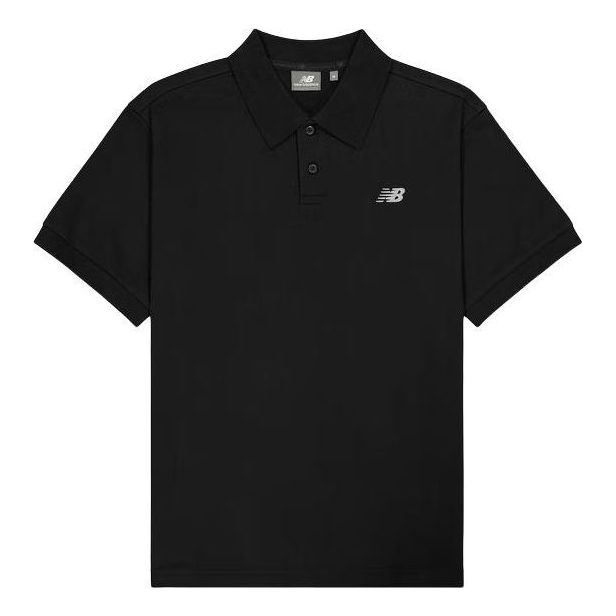 Поло тениска New Balance Logo Polo Shirt Черно | NFE21011-BK, 0