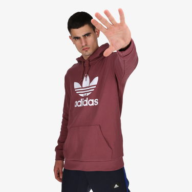 Суитчър adidas Originals Trefoil Hoodie Quiet Червено | HE9498, 4
