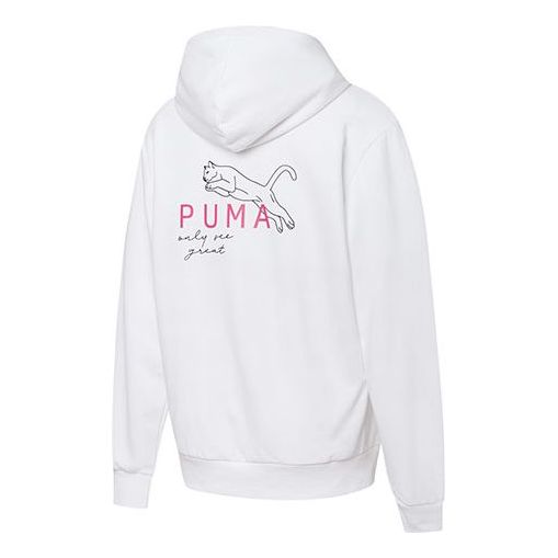 Суитчър Puma Drawstring Sports Hoodie With Logo Print Бяло | 534417-02