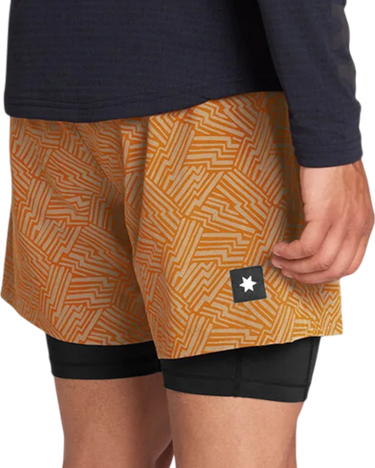 Къси панталони Saysky Reflective Pace 2 in 1 Shorts 5'' Оранжево
 | omrsh20c1051-omrsh20c1051, 3