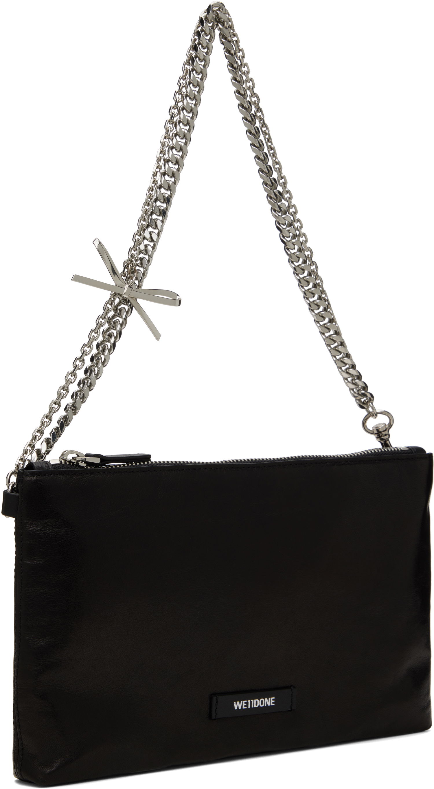 Чанта през рамо We11done We11done Ribbon Chain Shoulder Bag Черно | WD-AB0-25-480-U-BK, 1