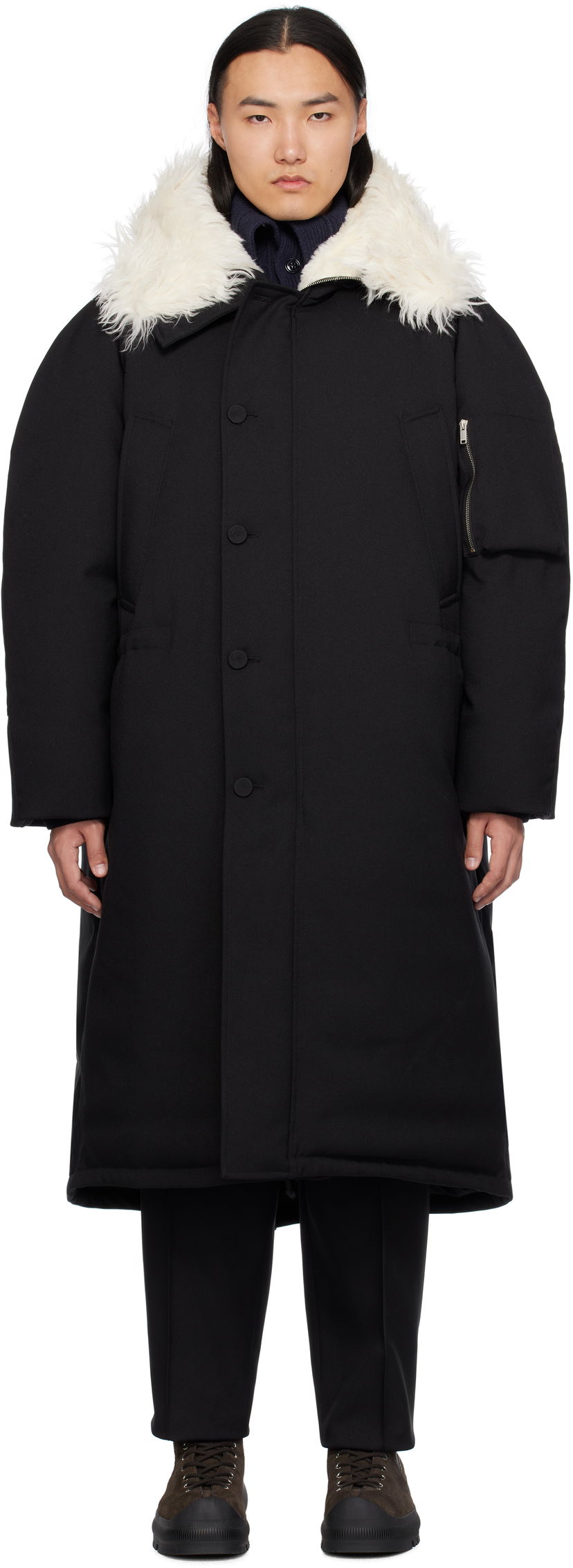 Парка Jil Sander Hooded Down Coat Черно | J22AF0105_J70177