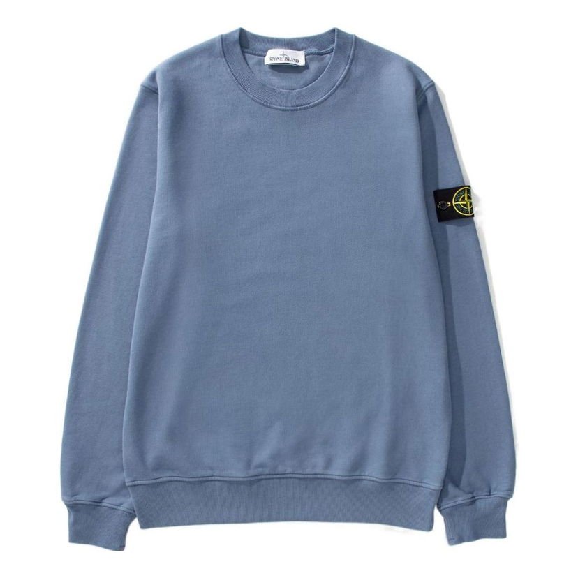 Пуловер Stone Island Garment Dyed Felpa Sweatshirt Синьо | 771563020-V0024