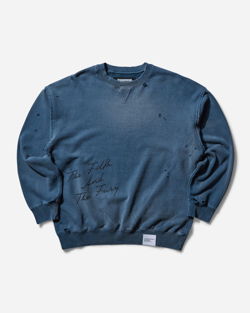 Суитчър Neighborhood Savage Crewneck Sweatshirt Синьо | 242OKNH-CSM01 NY