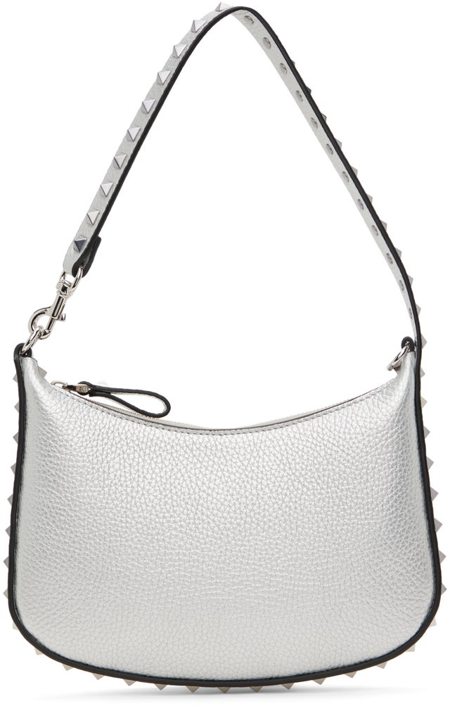 Garavani Mini Rockstud Shoulder Bag "Silver"