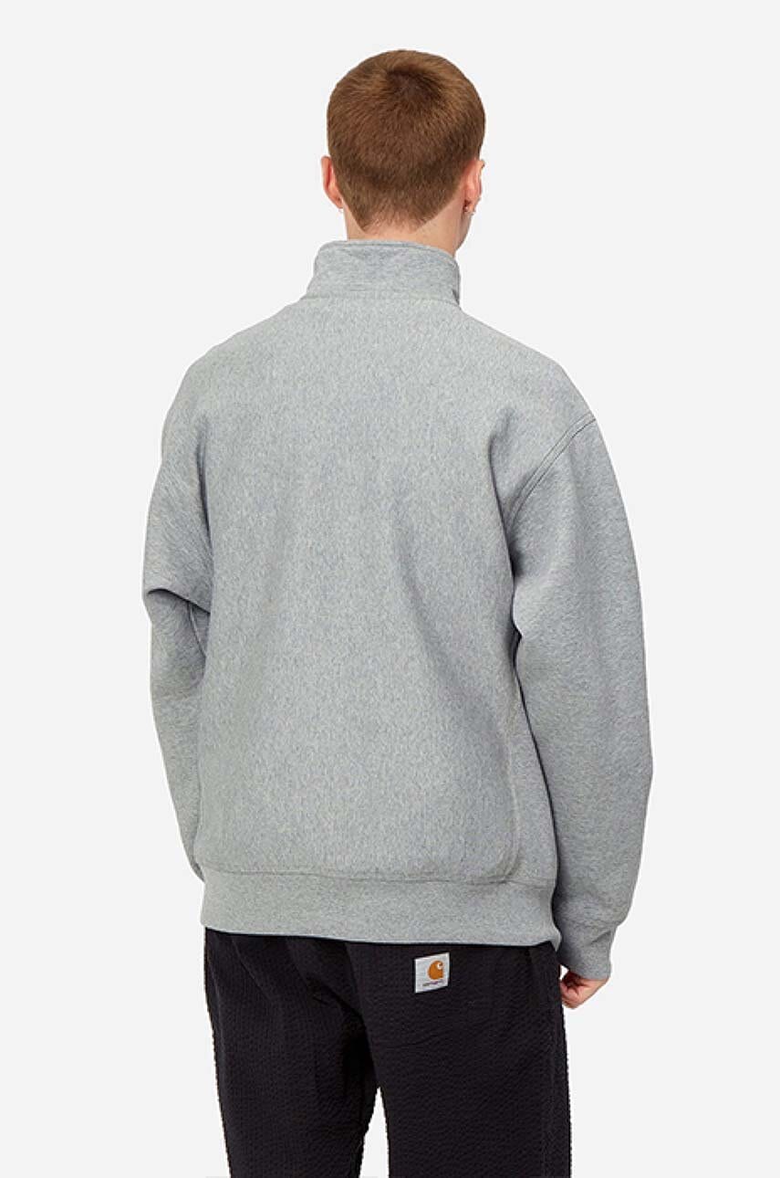 Суитчър Carhartt WIP American Script Half-Zip Sweatshirt Сиво | I027014.GREY.HEATH, 1