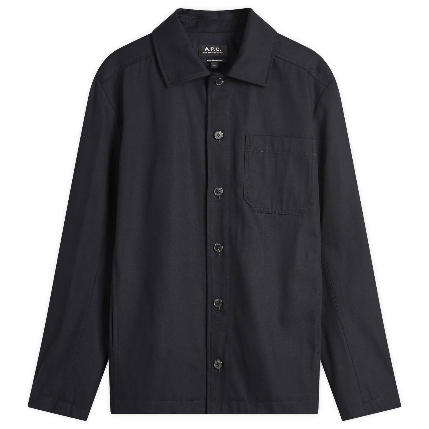 Яке A.P.C. Jeffray Wool Gabardine Shirt Jacket Тъмно синьо | COFCO-H02991-IAJ, 1