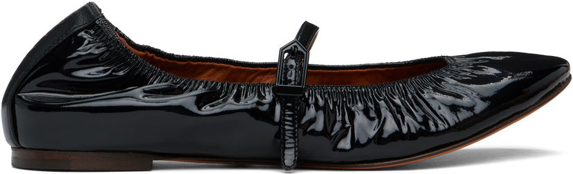 Облекло LANVIN Lanvin Mary Jane Glossy Leather Ballerinas Черно | FW-BAMB05-GLOS-H24