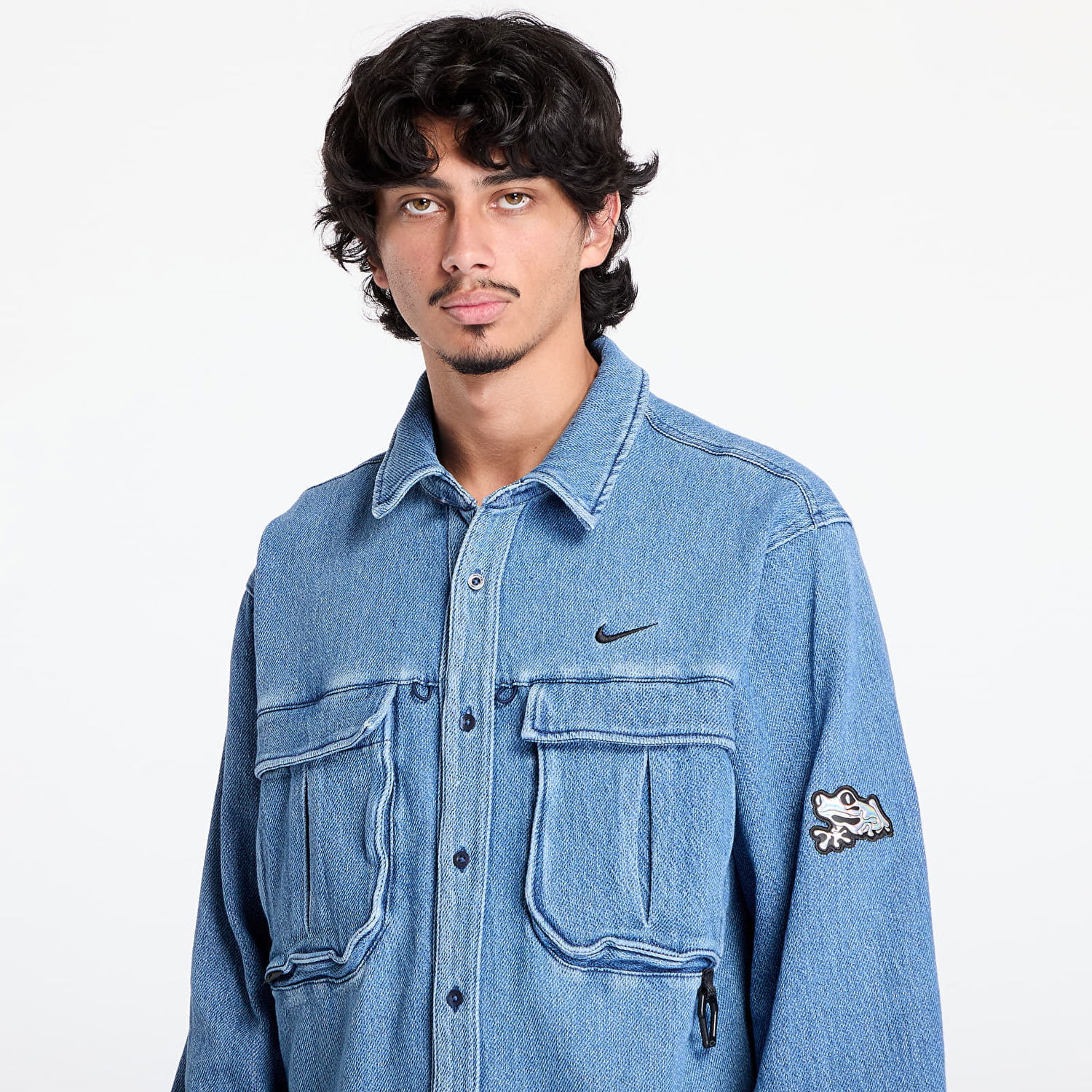 Риза Nike Shirt Button-Down Top Синьо | FZ3260-486, 1