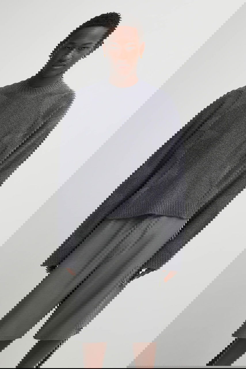 Пуловер HELIOT EMIL Textured Knit Crew Neck Sweater Сиво | PREAW25.M.07.063.DGY05., 0