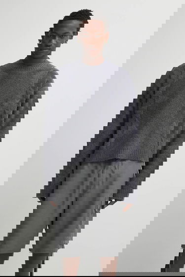 Пуловер HELIOT EMIL Textured Knit Crew Neck Sweater Сиво | PREAW25.M.07.063.DGY05., 0