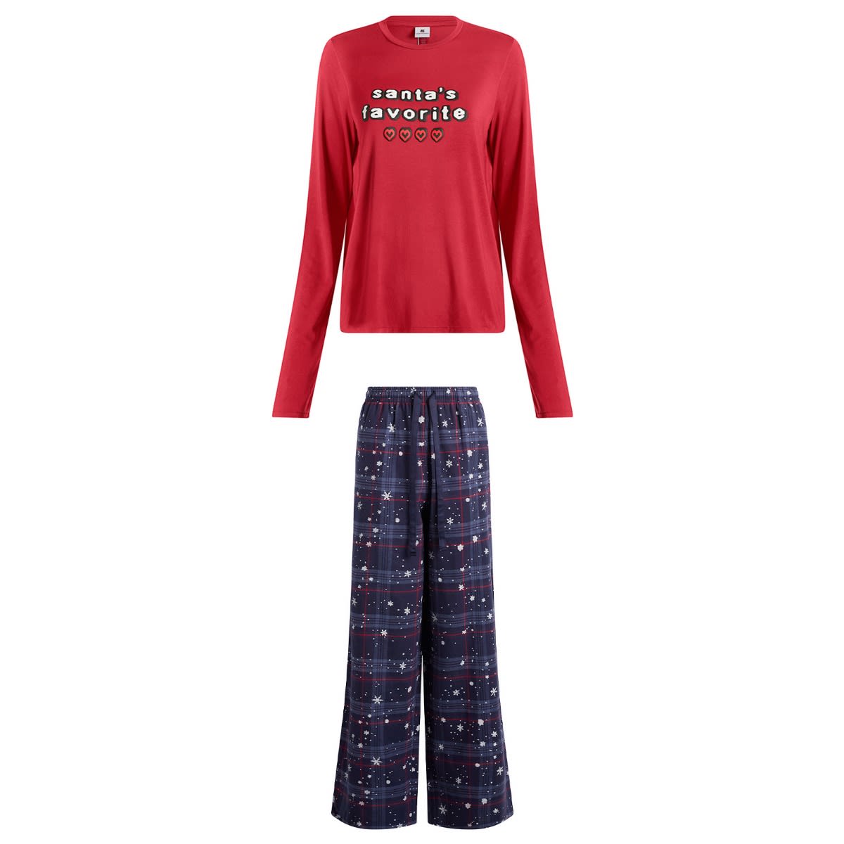 Пижама SKIMS CPFM Long Sleeve & Flannel Pant Sleep Set Santa'S Fav Print Многоцветен | ST-SET-10060W-SFB, 0