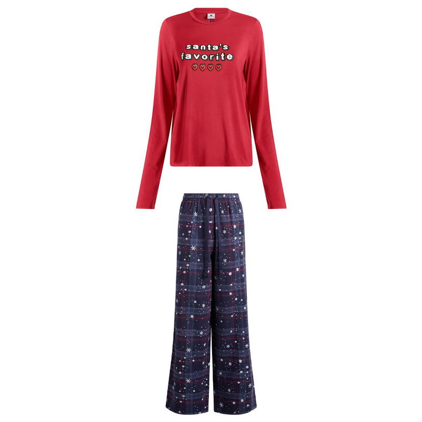 Пижама SKIMS CPFM Long Sleeve & Flannel Pant Sleep Set Santa'S Fav Print Многоцветен | ST-SET-10060W-SFB