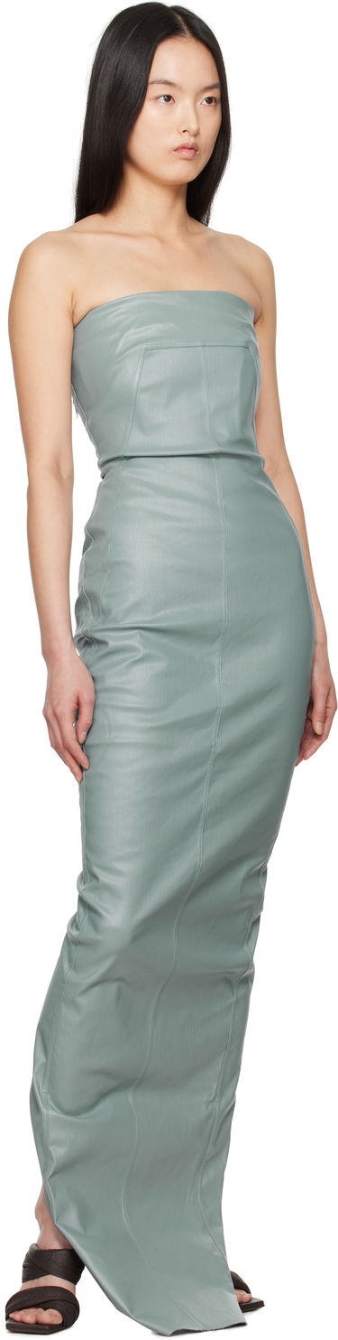 Pокля Rick Owens Rick Owens Hollywood Bustier Denim Gown Зелено | RP01E7524 SCT, 3